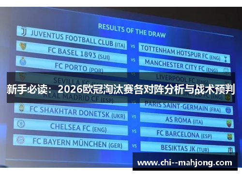 新手必读：2026欧冠淘汰赛各对阵分析与战术预判